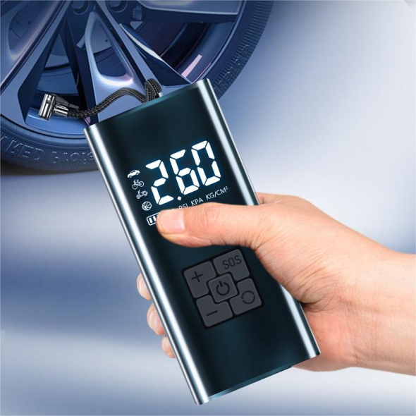 타이어 공기압 주입기 휴대용 무선 올인원 세트 6000mAh