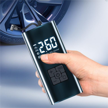 타이어 공기압 주입기 휴대용 무선 올인원 세트 6000mAh