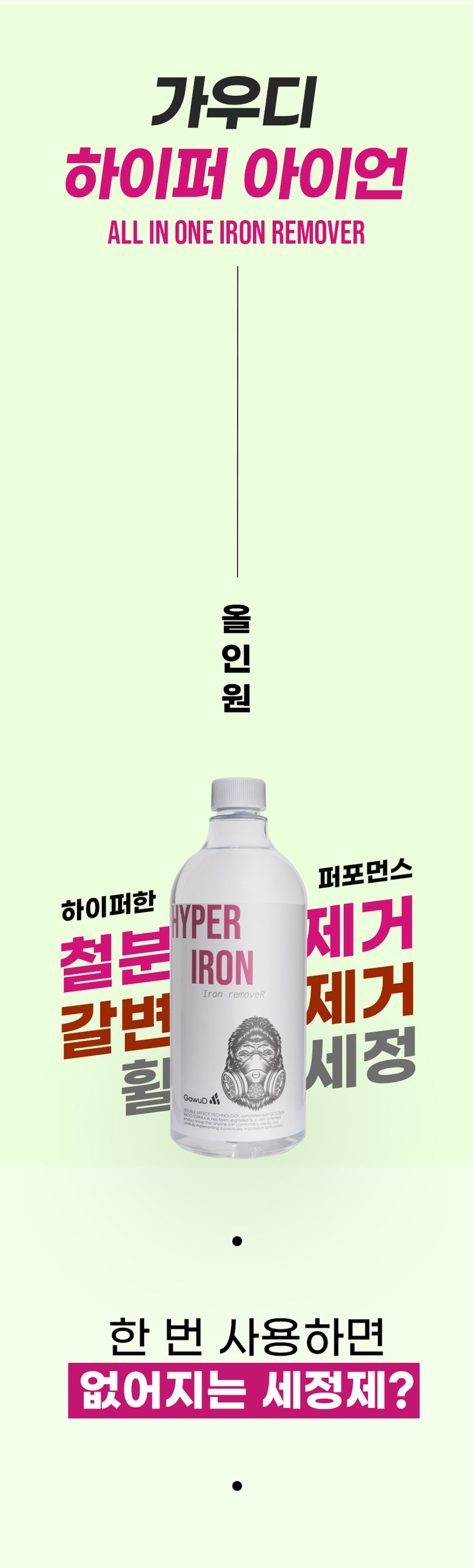 자동차 휠 타이어 세정제 대용량 1리터+휠브러쉬 철분제거제